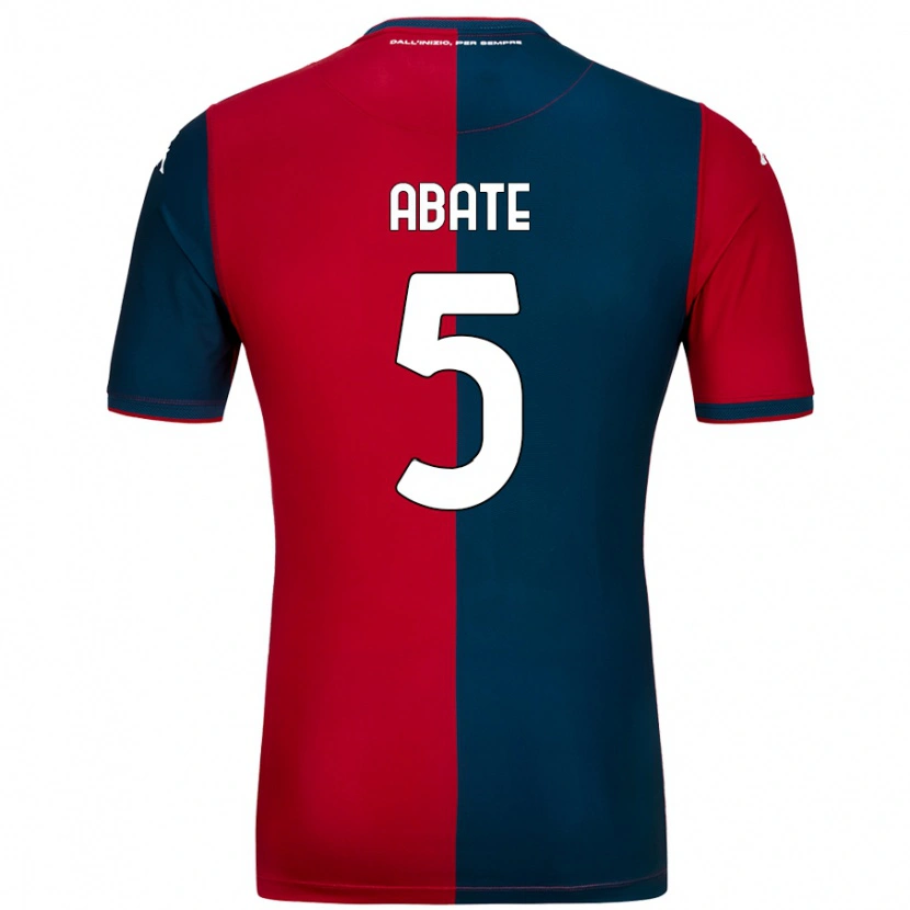 Danxen Kinderen Giada Abate #5 Rood Donkerblauw Thuisshirt Thuistenue 2024/25 T-Shirt