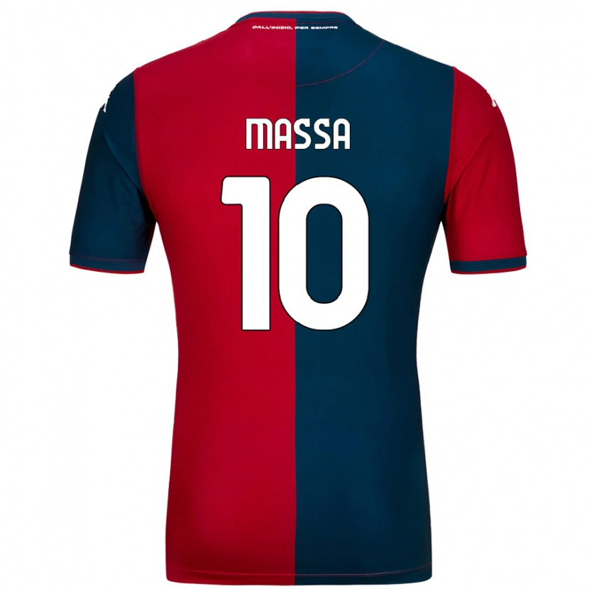 Danxen Kinderen Alessandra Massa #10 Rood Donkerblauw Thuisshirt Thuistenue 2024/25 T-Shirt