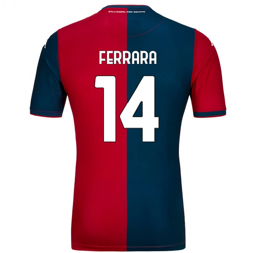 Danxen Kinderen Anastasia Ferrara #14 Rood Donkerblauw Thuisshirt Thuistenue 2024/25 T-Shirt