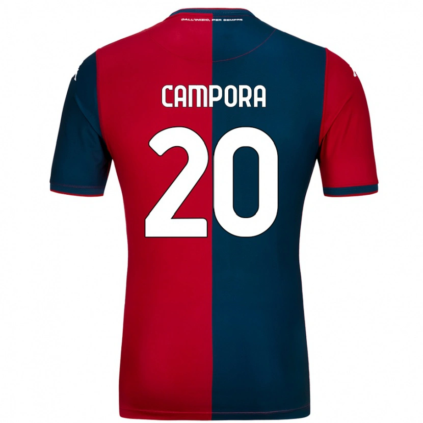 Danxen Kinderen Alice Campora #20 Rood Donkerblauw Thuisshirt Thuistenue 2024/25 T-Shirt