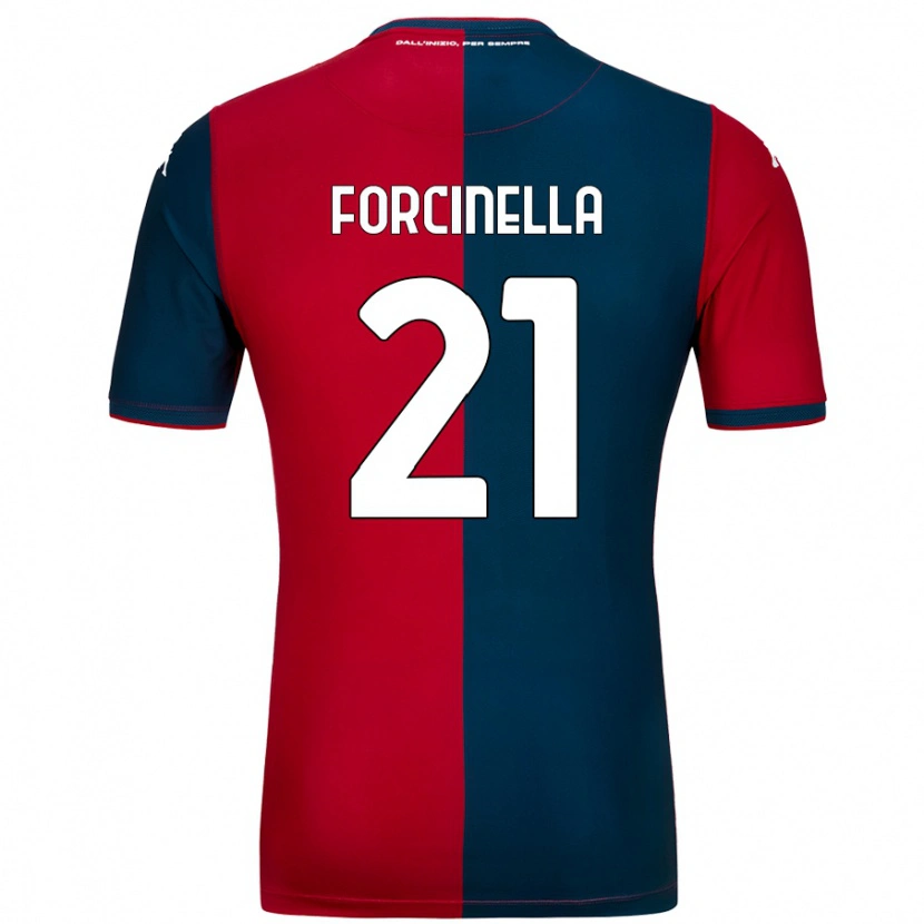 Danxen Kinderen Camilla Forcinella #21 Rood Donkerblauw Thuisshirt Thuistenue 2024/25 T-Shirt