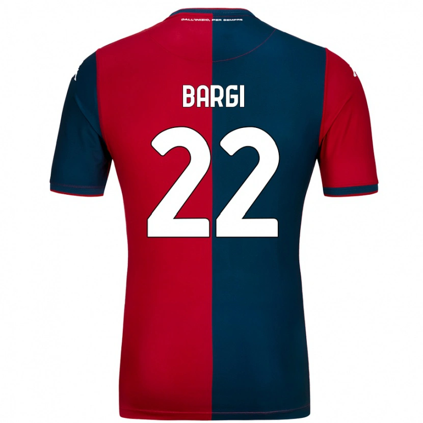 Danxen Kinderen Caterina Bargi #22 Rood Donkerblauw Thuisshirt Thuistenue 2024/25 T-Shirt