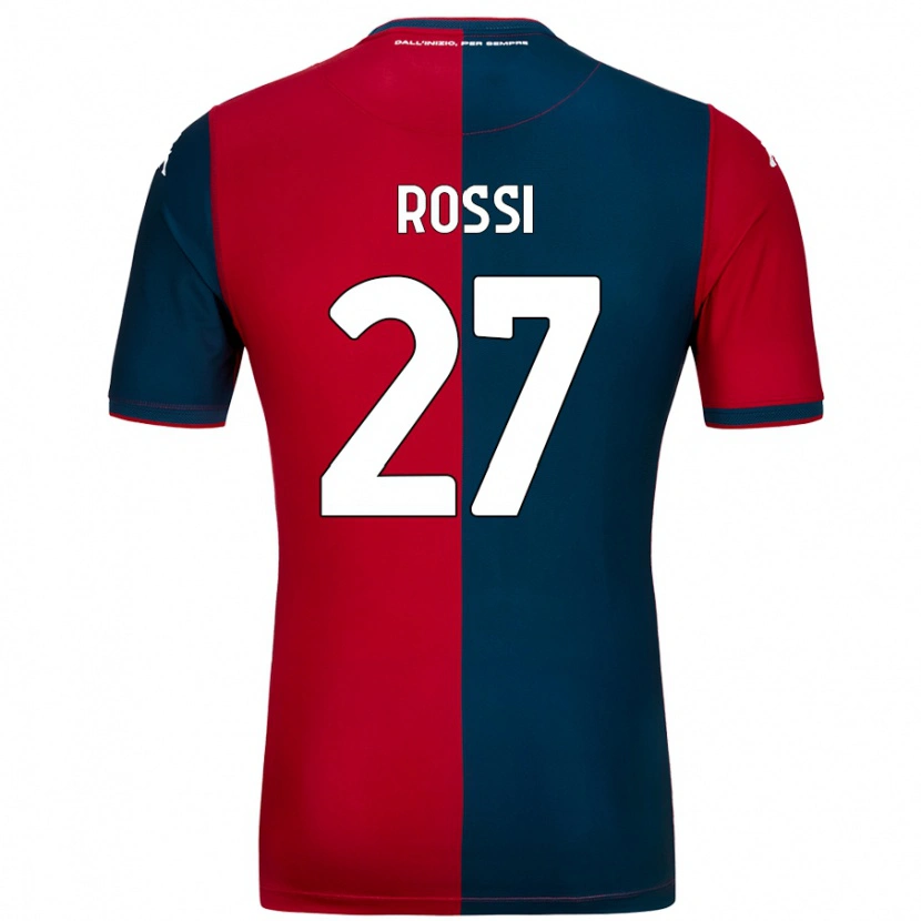 Danxen Kinderen Lucrezia Rossi #27 Rood Donkerblauw Thuisshirt Thuistenue 2024/25 T-Shirt