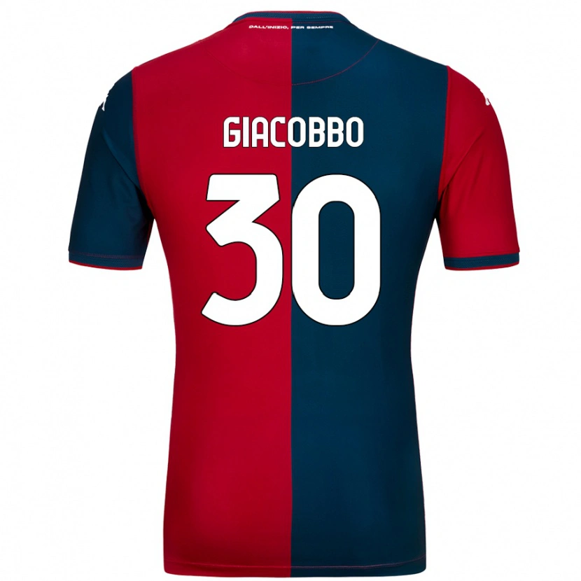 Danxen Kinderen Giulia Giacobbo #30 Rood Donkerblauw Thuisshirt Thuistenue 2024/25 T-Shirt