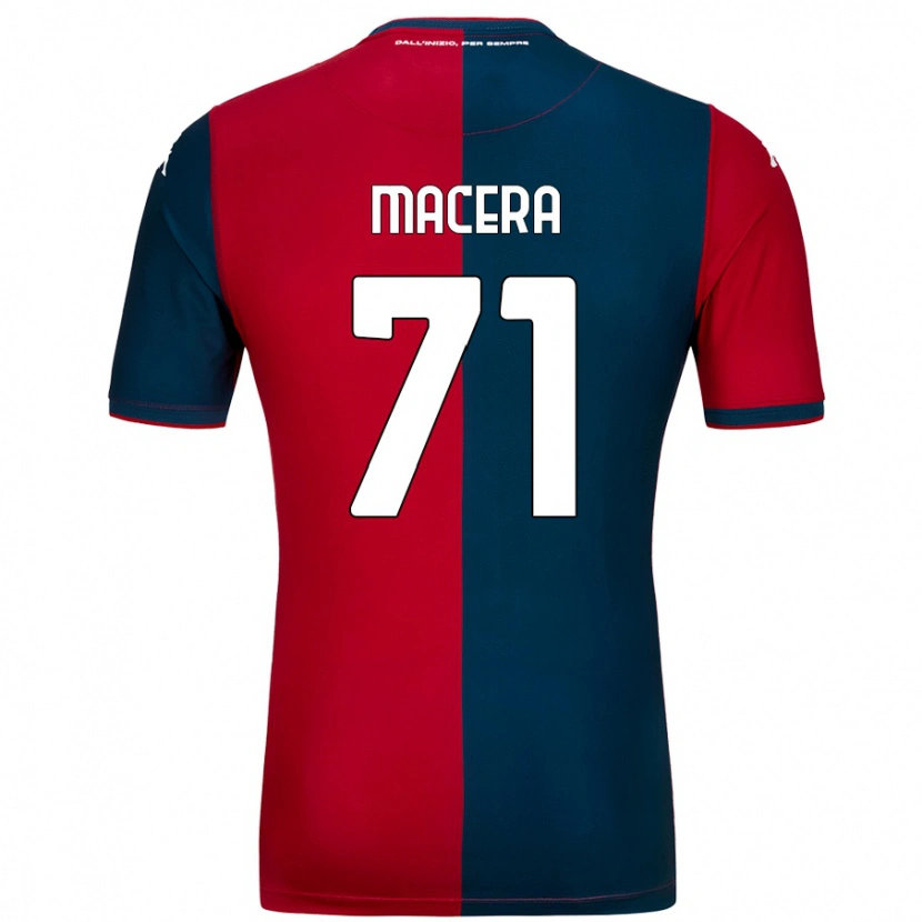 Danxen Kinderen Matilde Macera #71 Rood Donkerblauw Thuisshirt Thuistenue 2024/25 T-Shirt