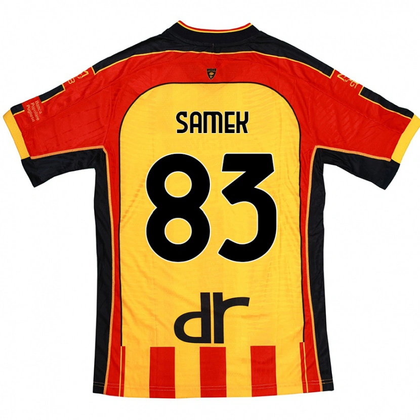 Danxen Kinderen Daniel Samek #83 Geel Rood Thuisshirt Thuistenue 2024/25 T-Shirt