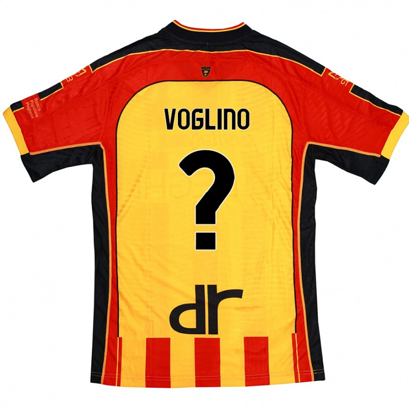 Danxen Kinderen Giacomo Voglino #0 Geel Rood Thuisshirt Thuistenue 2024/25 T-Shirt