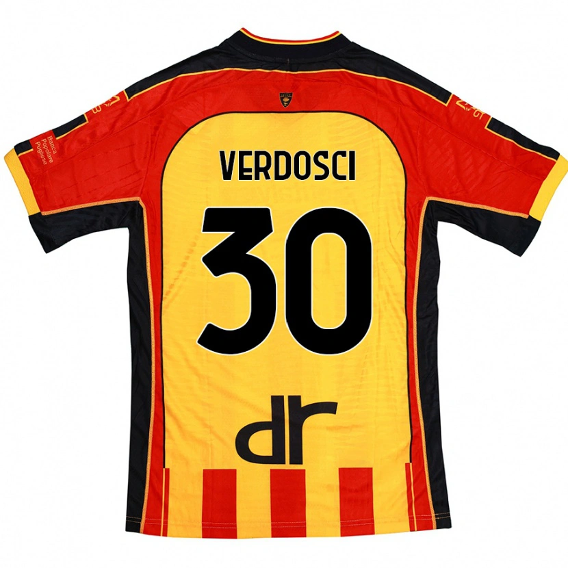 Danxen Kinderen Simone Verdosci #30 Geel Rood Thuisshirt Thuistenue 2024/25 T-Shirt