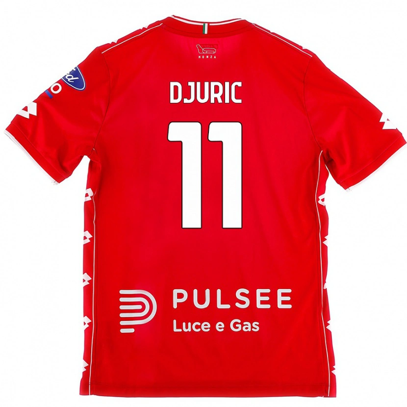 Danxen Kinderen Milan Djuric #11 Rood Wit Thuisshirt Thuistenue 2024/25 T-Shirt