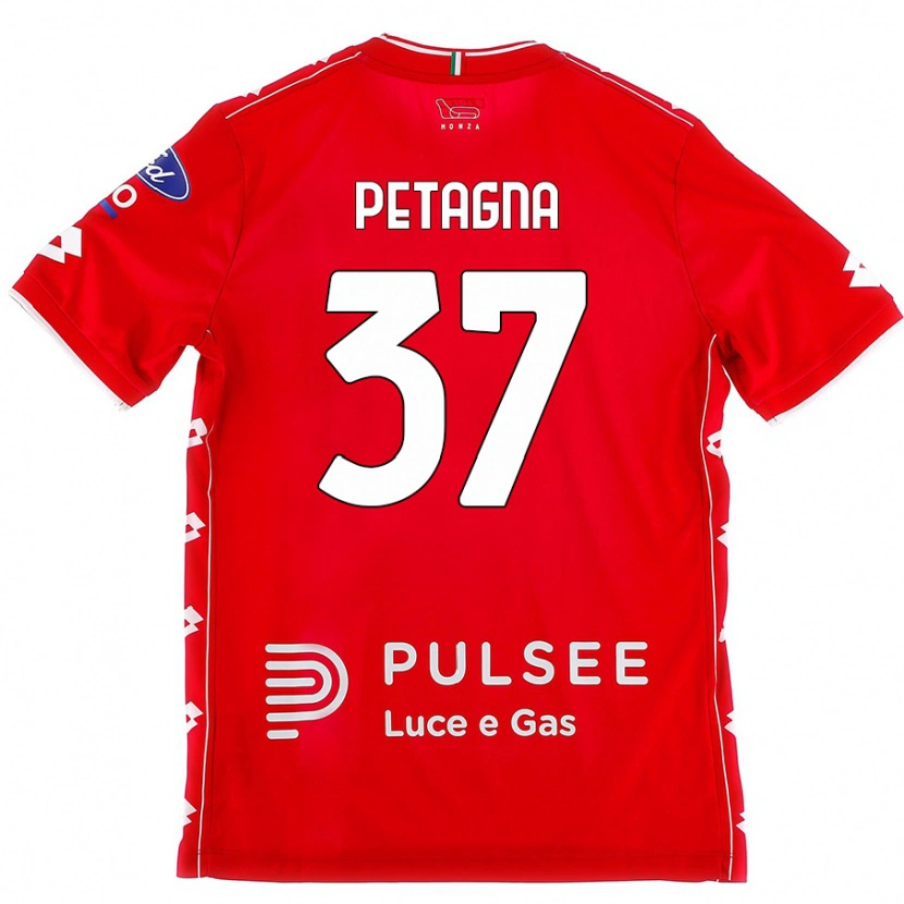 Danxen Kinderen Andrea Petagna #37 Rood Wit Thuisshirt Thuistenue 2024/25 T-Shirt