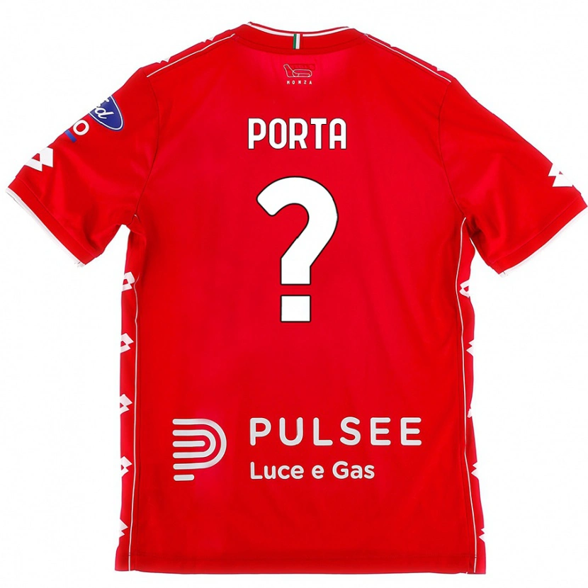 Danxen Kinderen Matteo Porta #0 Rood Wit Thuisshirt Thuistenue 2024/25 T-Shirt