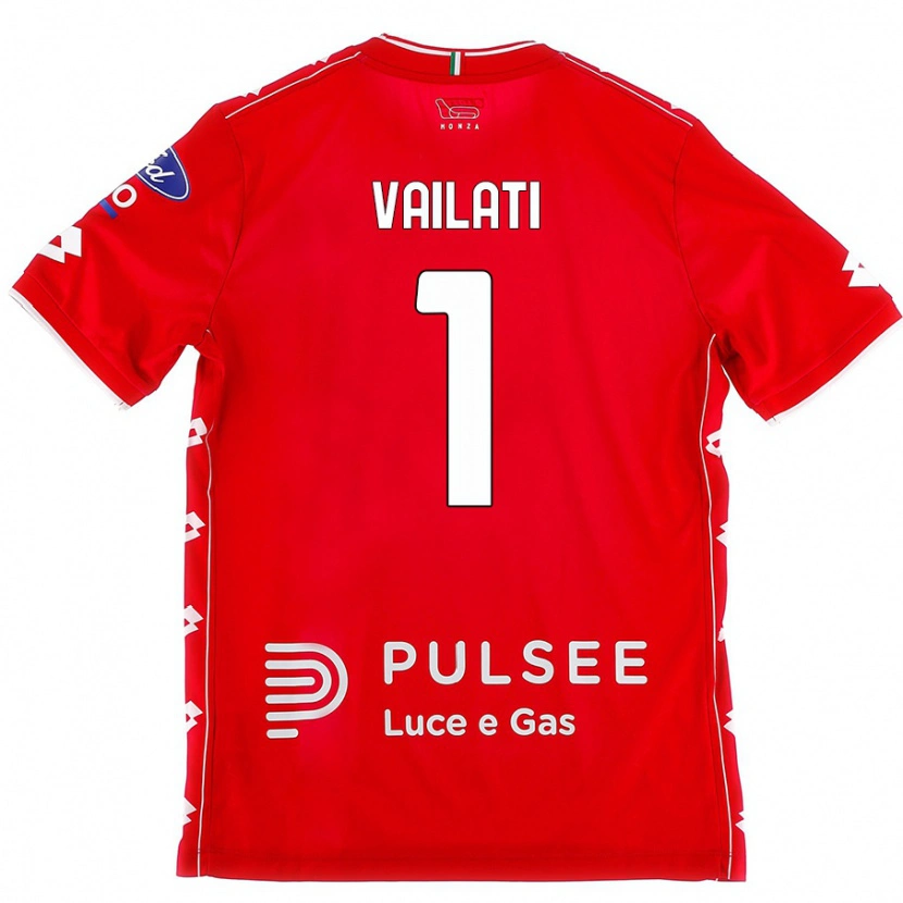 Danxen Kinderen Andrea Vailati #1 Rood Wit Thuisshirt Thuistenue 2024/25 T-Shirt