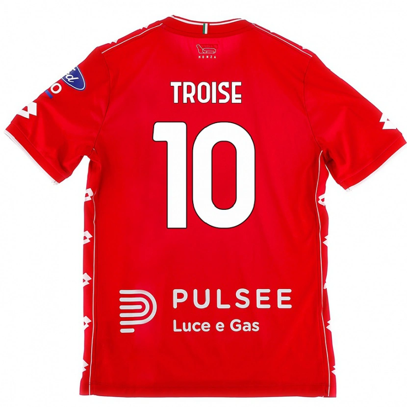 Danxen Kinderen Antonio Troise #10 Rood Wit Thuisshirt Thuistenue 2024/25 T-Shirt