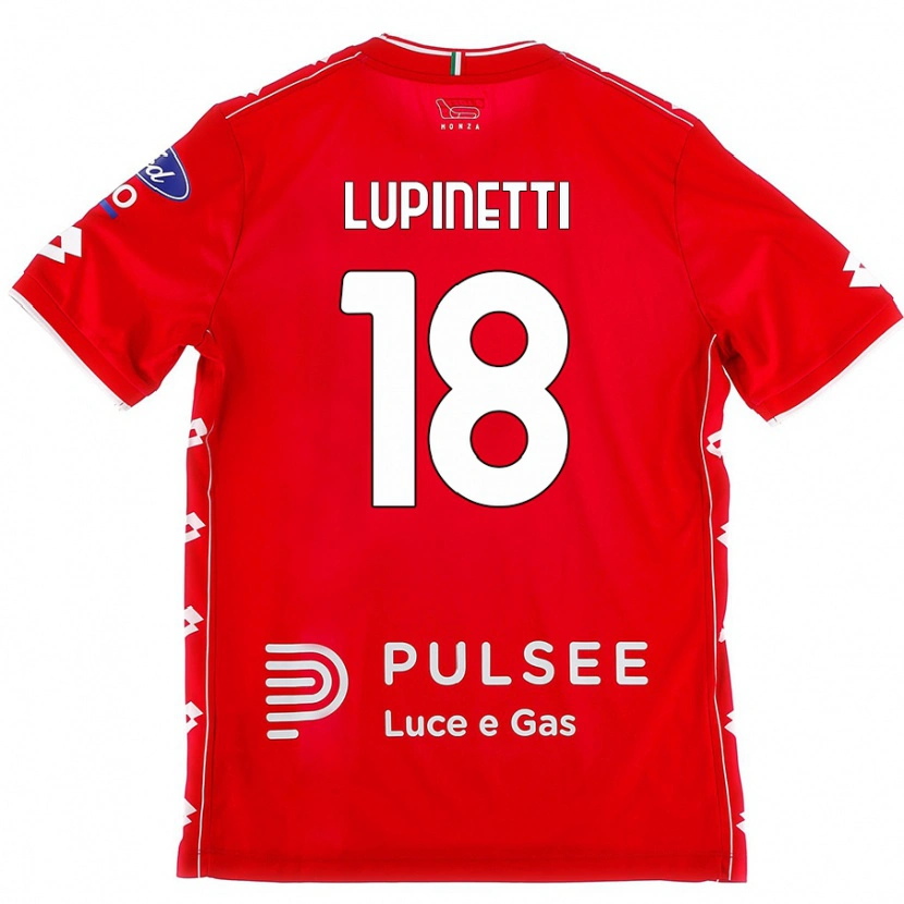 Danxen Kinderen Tommaso Lupinetti #18 Rood Wit Thuisshirt Thuistenue 2024/25 T-Shirt