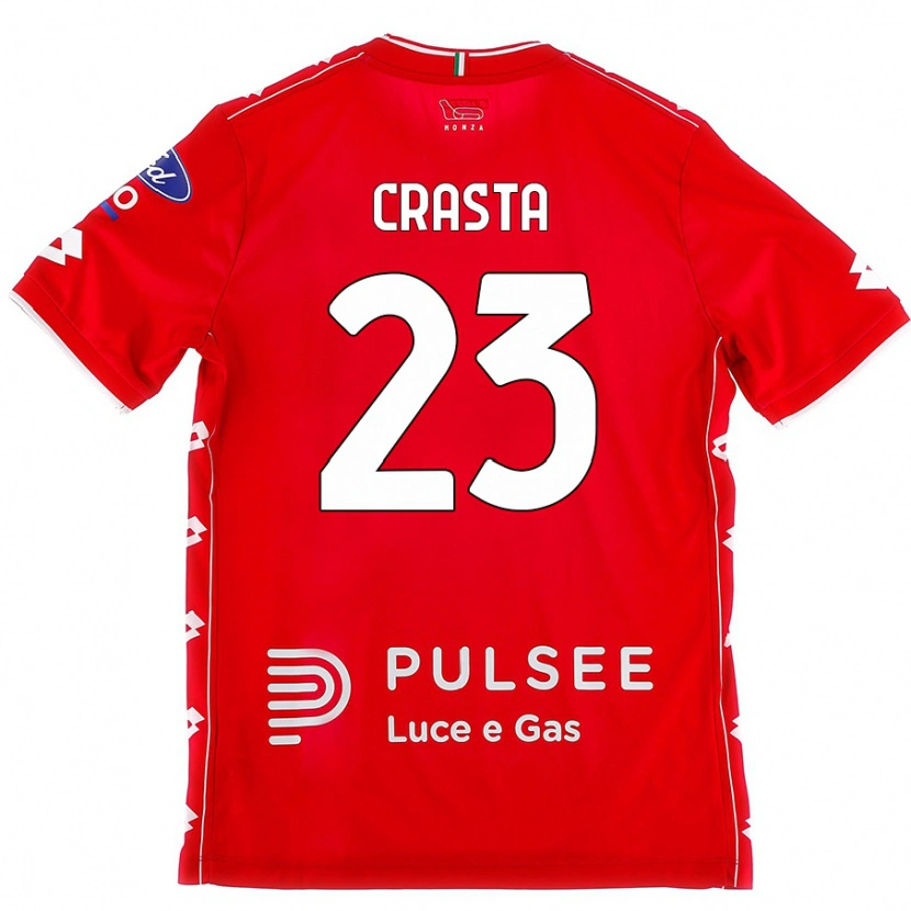 Danxen Kinderen Mario Crasta #23 Rood Wit Thuisshirt Thuistenue 2024/25 T-Shirt