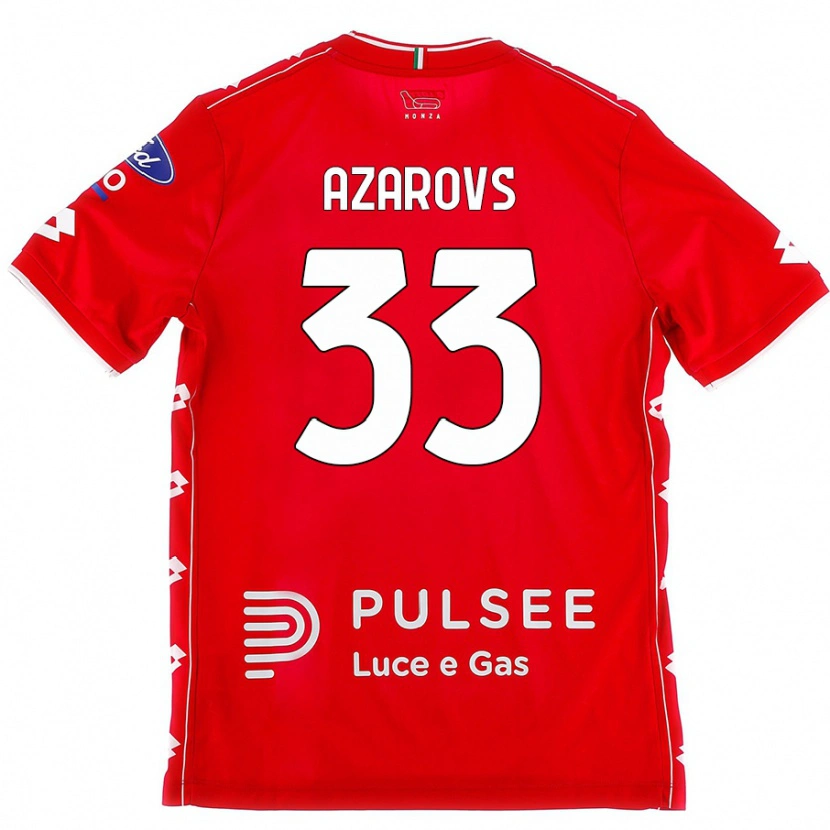 Danxen Kinderen Timurs Azarovs #33 Rood Wit Thuisshirt Thuistenue 2024/25 T-Shirt