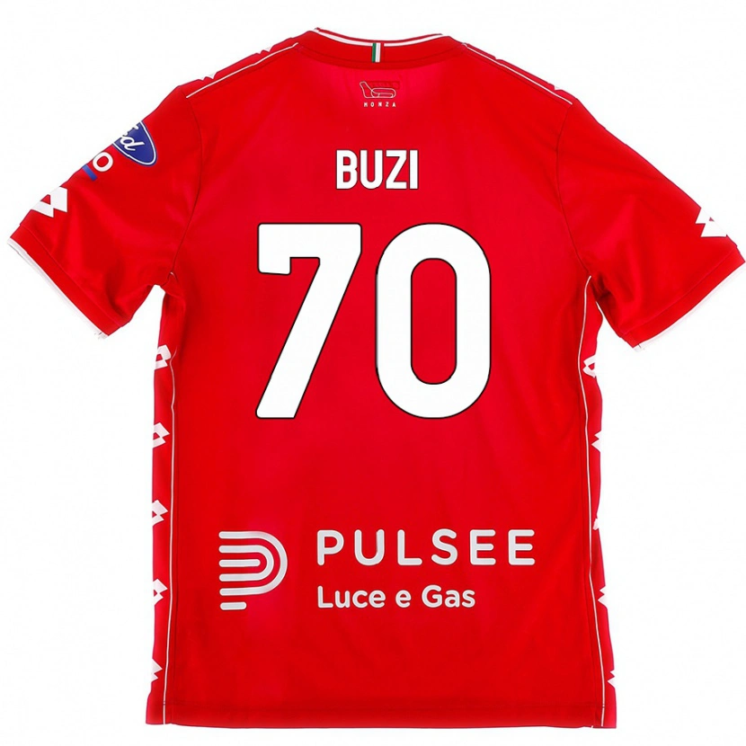 Danxen Kinderen Luis Buzi #70 Rood Wit Thuisshirt Thuistenue 2024/25 T-Shirt