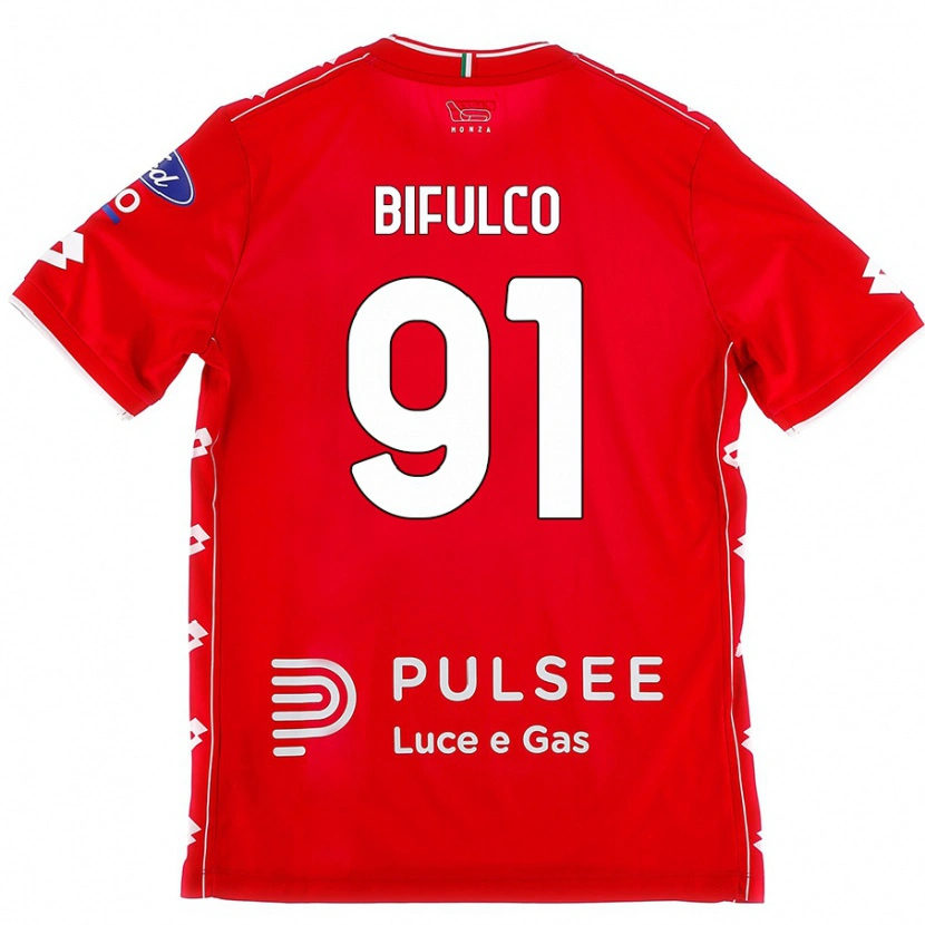 Danxen Kinderen Davide Bifulco #91 Rood Wit Thuisshirt Thuistenue 2024/25 T-Shirt