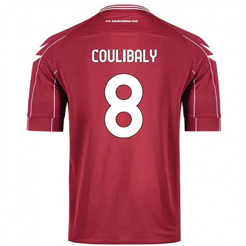 Danxen Kinderen Mamadou Coulibaly #8 Bordeauxrood Thuisshirt Thuistenue 2024/25 T-Shirt