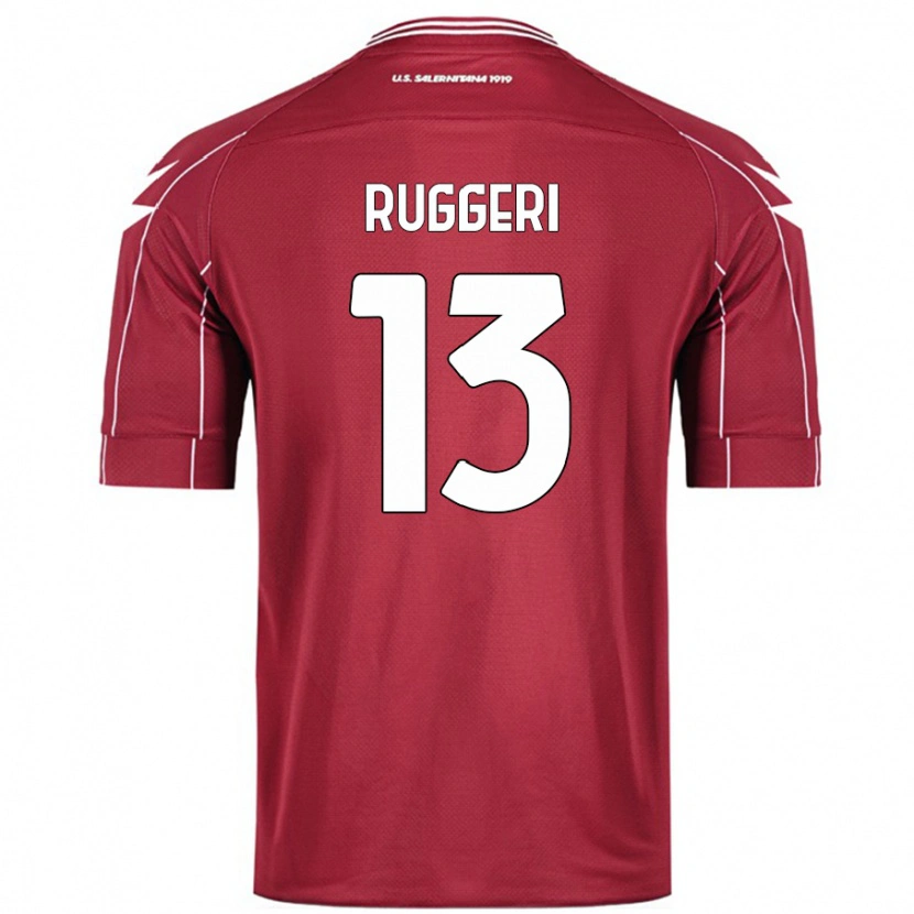 Danxen Kinderen Fabio Ruggeri #13 Bordeauxrood Thuisshirt Thuistenue 2024/25 T-Shirt