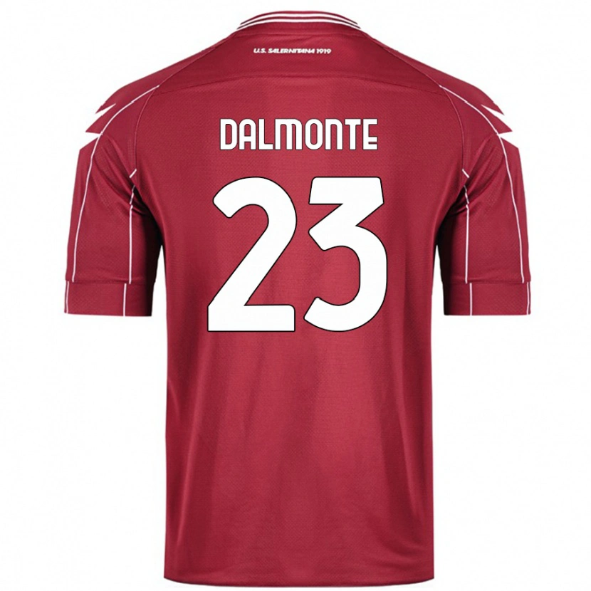 Danxen Kinderen Nicola Dalmonte #23 Bordeauxrood Thuisshirt Thuistenue 2024/25 T-Shirt