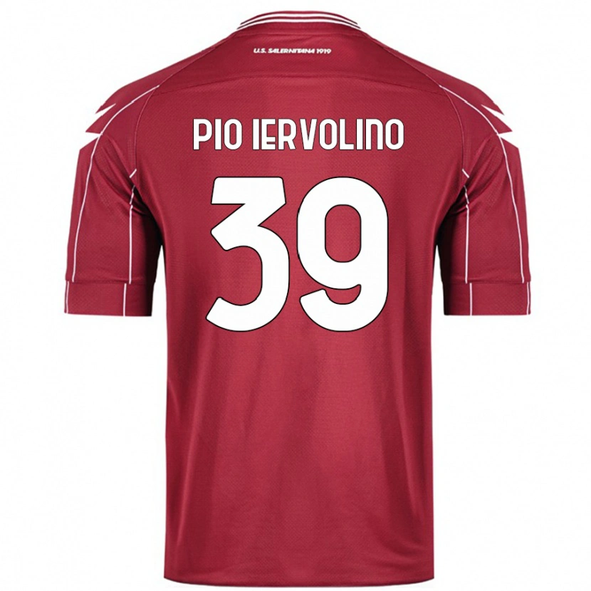 Danxen Kinderen Antonio Pio Iervolino #39 Bordeauxrood Thuisshirt Thuistenue 2024/25 T-Shirt