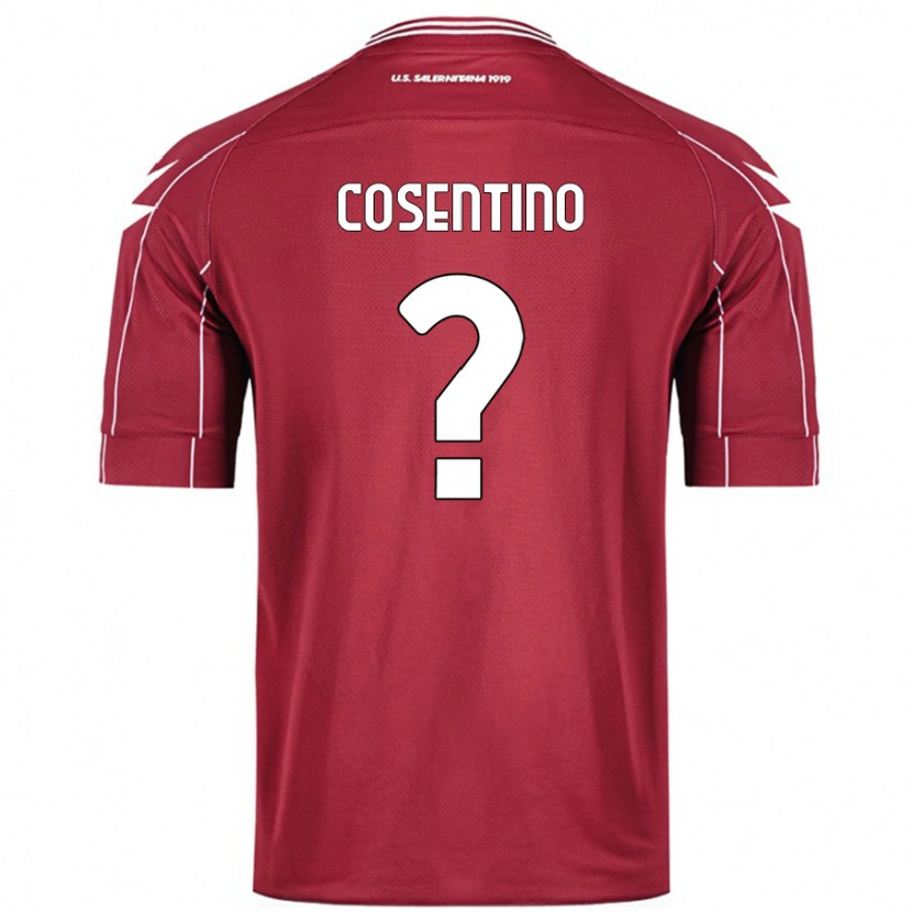 Danxen Kinderen Aldo Cosentino #0 Bordeauxrood Thuisshirt Thuistenue 2024/25 T-Shirt