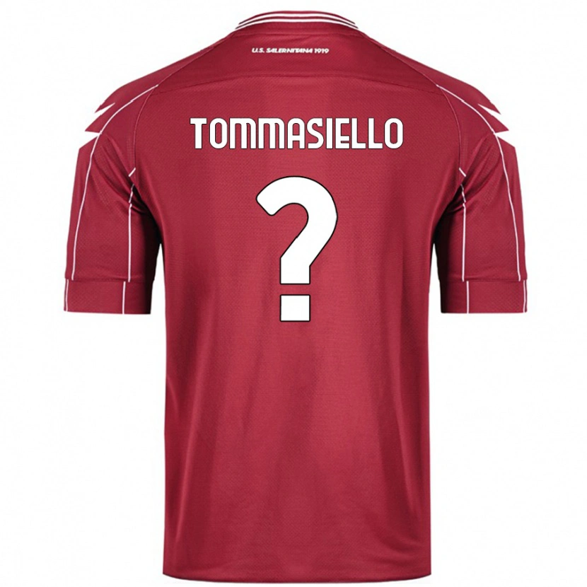 Danxen Kinderen Francesco Tommasiello #0 Bordeauxrood Thuisshirt Thuistenue 2024/25 T-Shirt