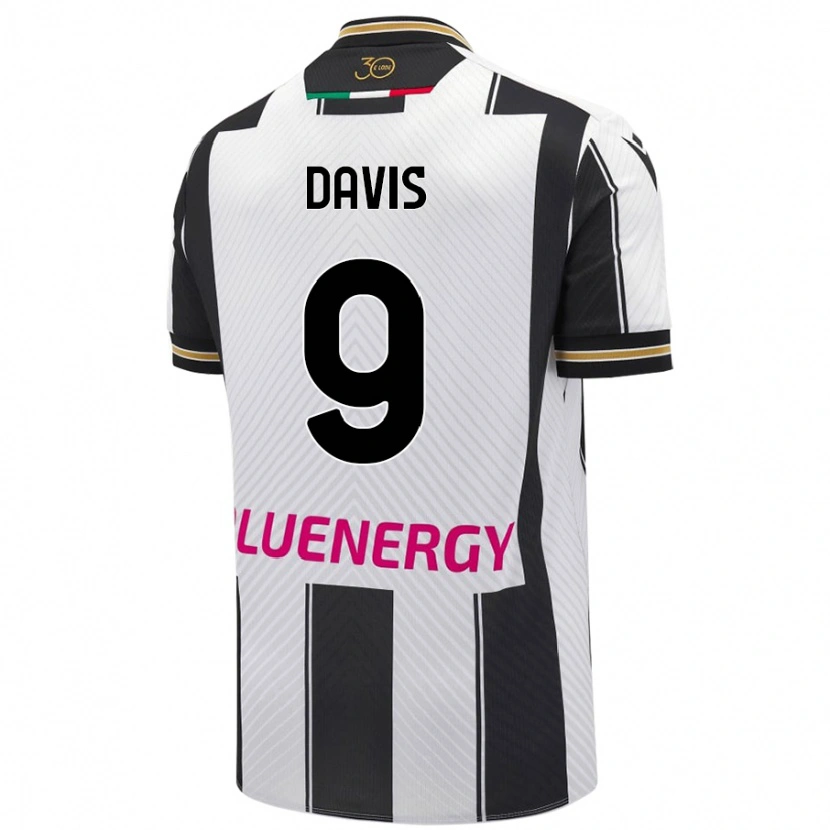 Danxen Kinderen Keinan Davis #9 Wit Zwart Thuisshirt Thuistenue 2024/25 T-Shirt