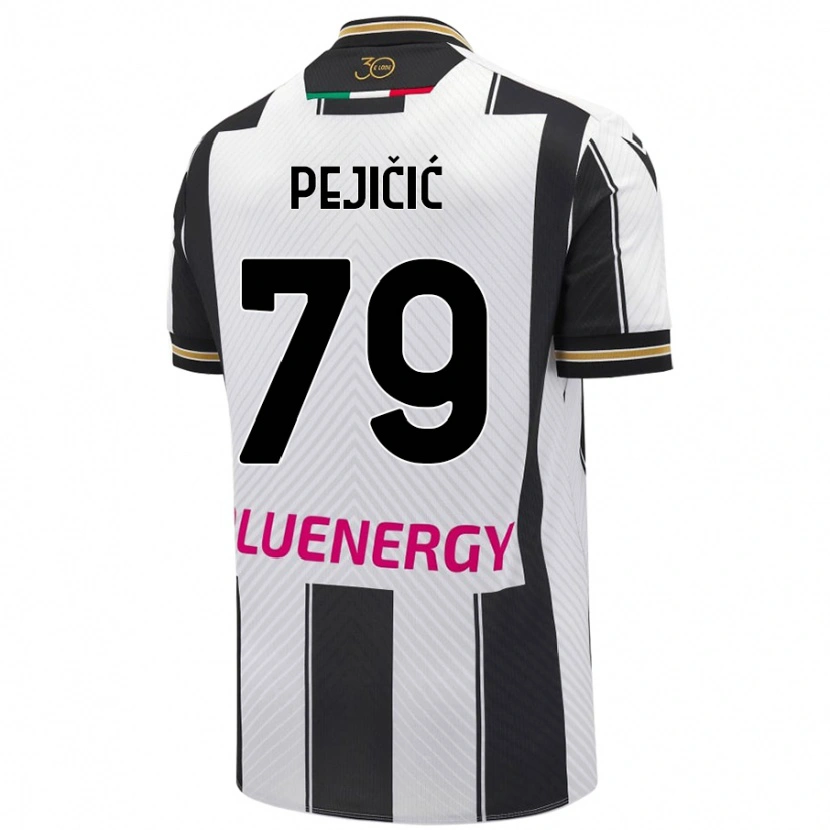 Danxen Kinderen David Pejičić #79 Wit Zwart Thuisshirt Thuistenue 2024/25 T-Shirt