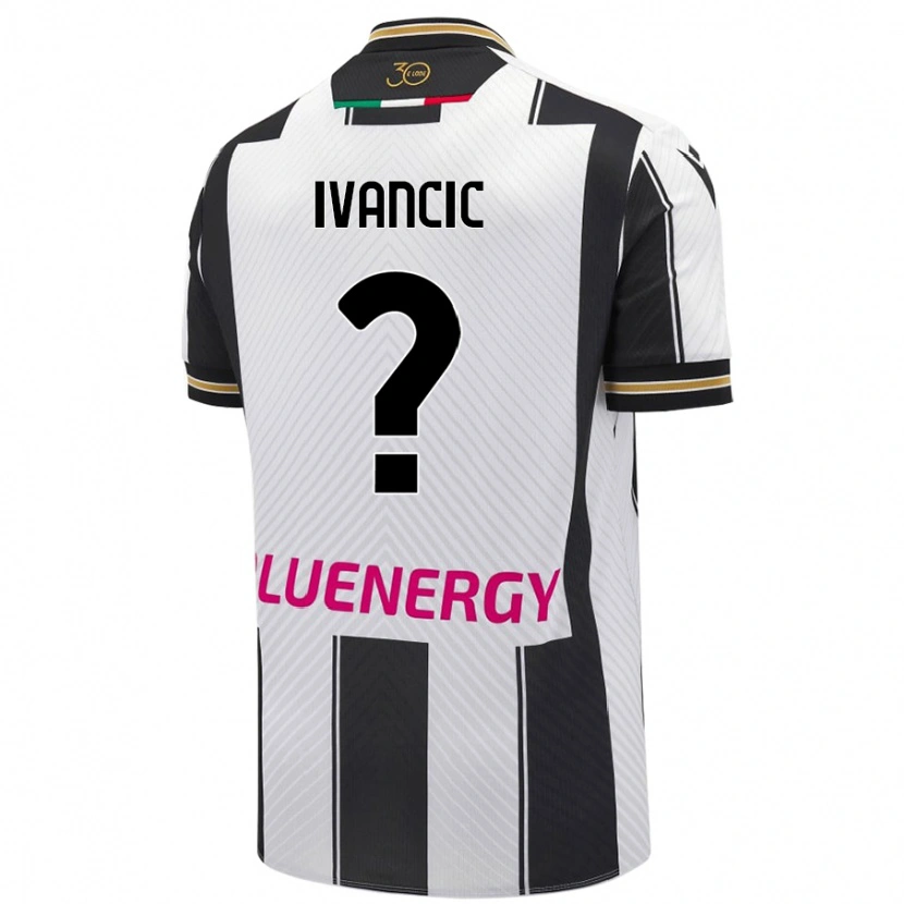 Danxen Kinderen Val Ivancic #0 Wit Zwart Thuisshirt Thuistenue 2024/25 T-Shirt