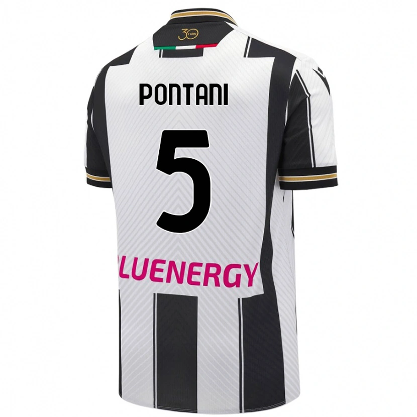 Danxen Kinderen Leonardo Pontani #5 Wit Zwart Thuisshirt Thuistenue 2024/25 T-Shirt