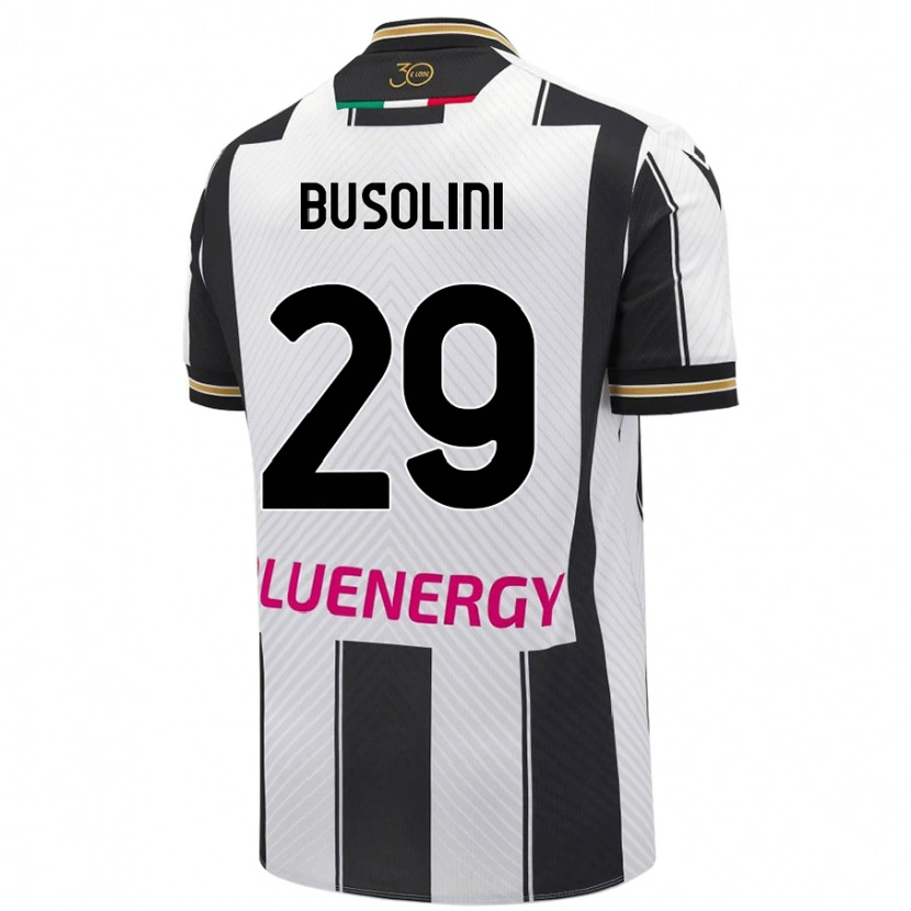 Danxen Kinderen Alessandro Busolini #29 Wit Zwart Thuisshirt Thuistenue 2024/25 T-Shirt