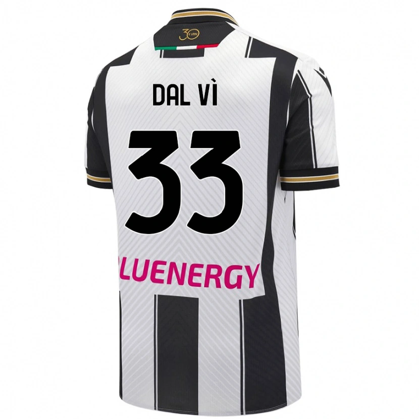 Danxen Kinderen Matteo Dal Vì #33 Wit Zwart Thuisshirt Thuistenue 2024/25 T-Shirt