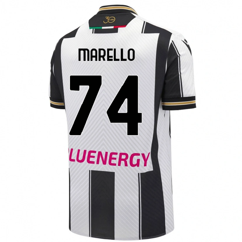 Danxen Kinderen Mattia Marello #74 Wit Zwart Thuisshirt Thuistenue 2024/25 T-Shirt