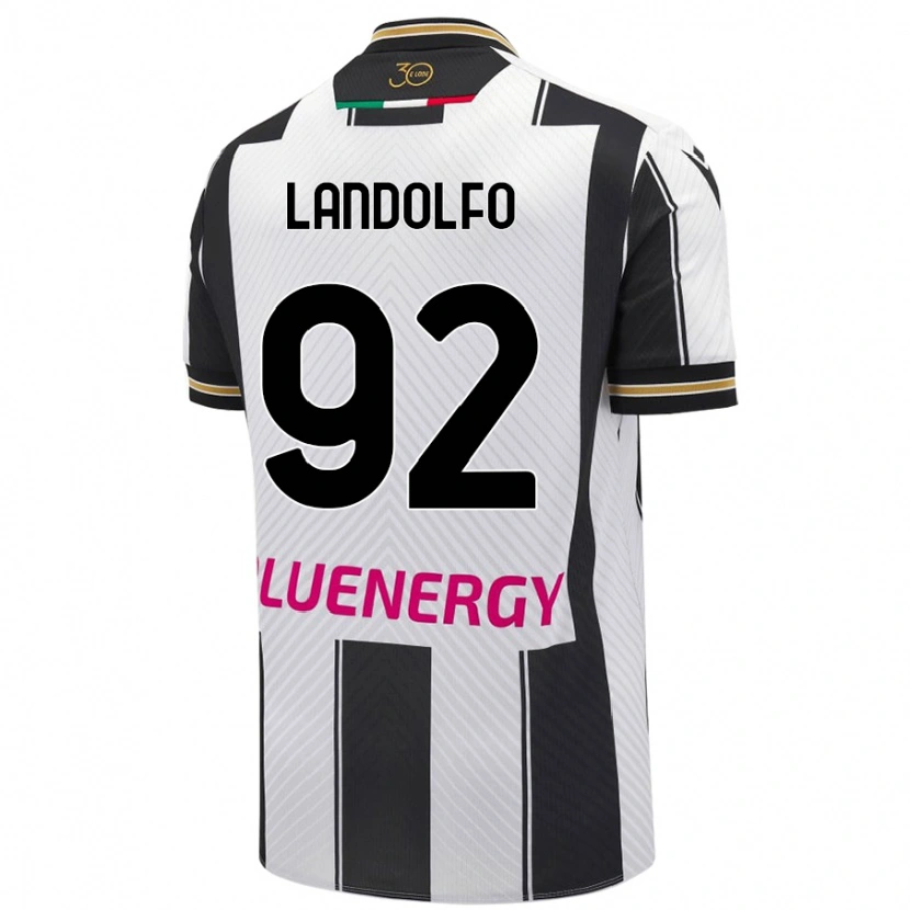 Danxen Kinderen Tommaso Landolfo #92 Wit Zwart Thuisshirt Thuistenue 2024/25 T-Shirt