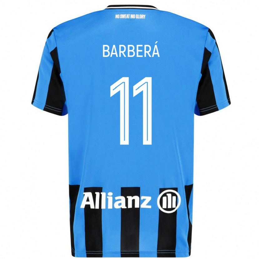 Danxen Kinderen Víctor Barberá #11 Hemelsblauw Zwart Thuisshirt Thuistenue 2024/25 T-Shirt