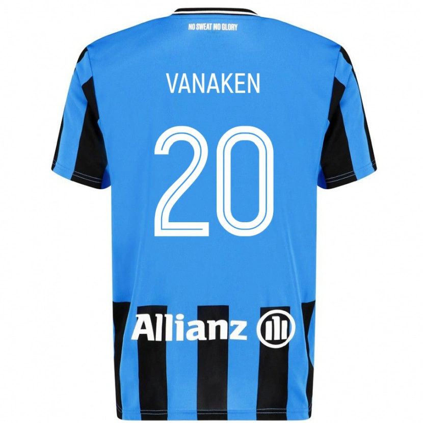 Danxen Kinderen Hans Vanaken #20 Hemelsblauw Zwart Thuisshirt Thuistenue 2024/25 T-Shirt