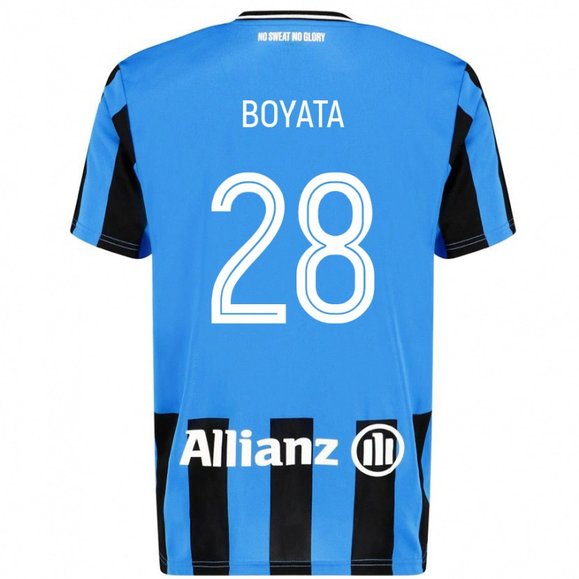 Danxen Kinderen Dedryck Boyata #28 Hemelsblauw Zwart Thuisshirt Thuistenue 2024/25 T-Shirt