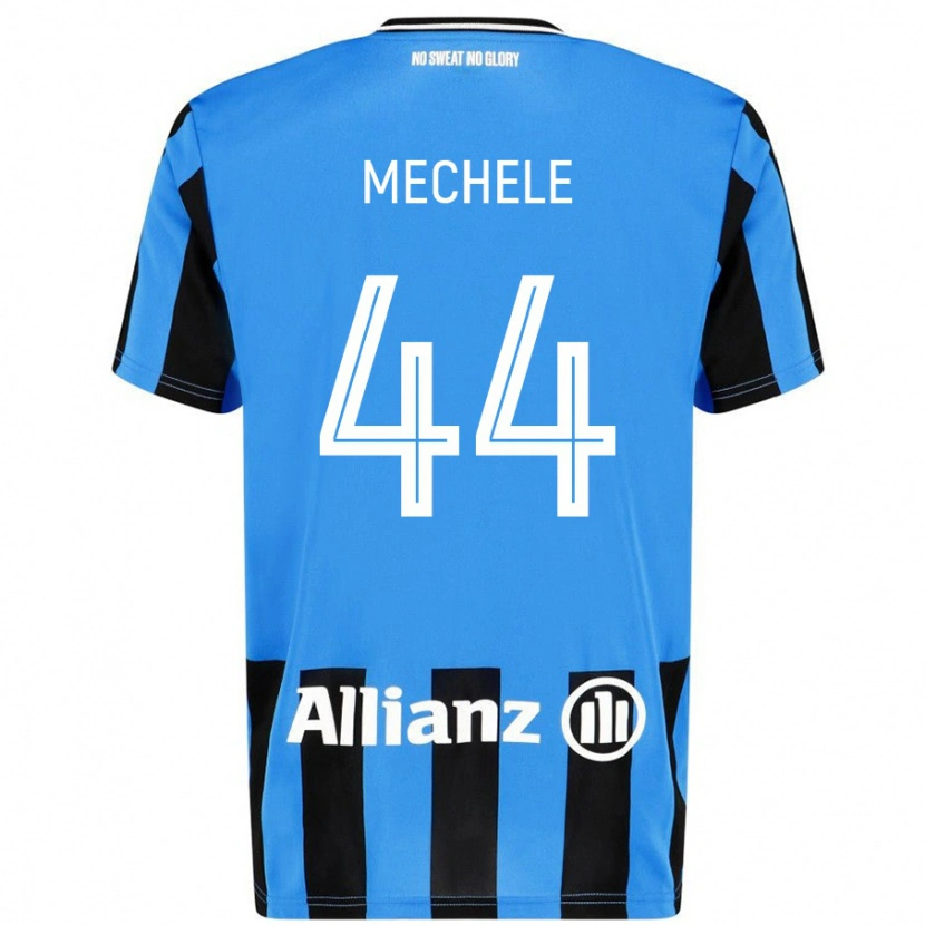 Danxen Kinderen Brandon Mechele #44 Hemelsblauw Zwart Thuisshirt Thuistenue 2024/25 T-Shirt