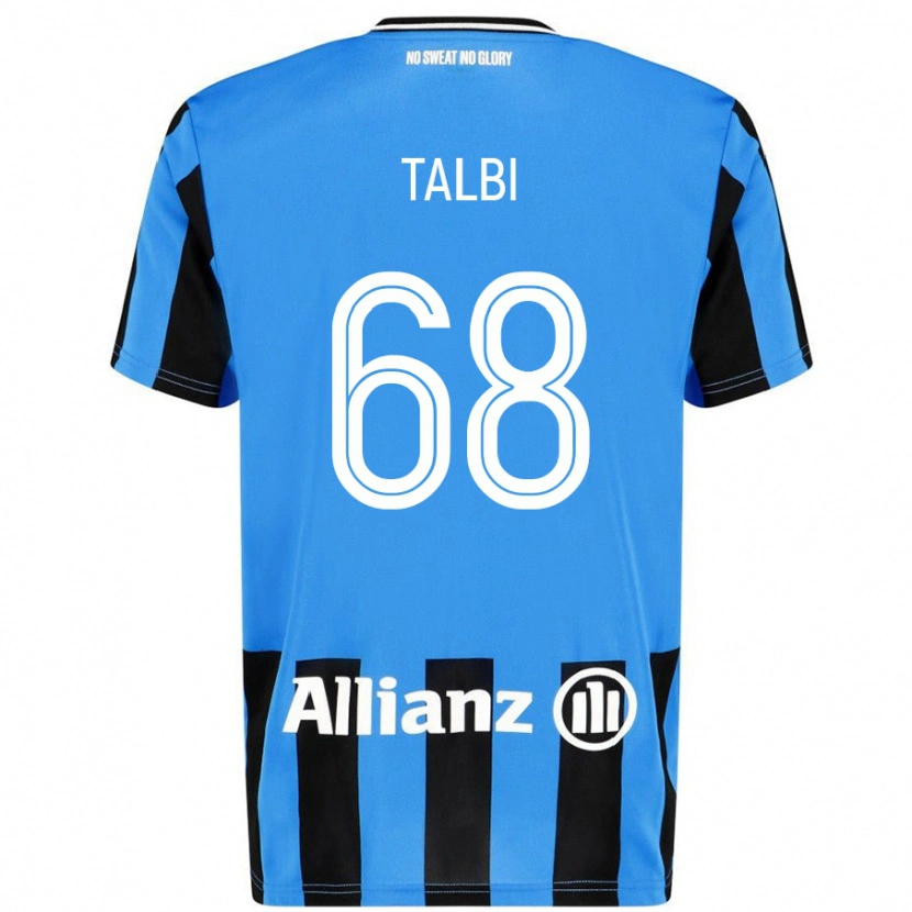 Danxen Kinderen Chemsdine Talbi #68 Hemelsblauw Zwart Thuisshirt Thuistenue 2024/25 T-Shirt