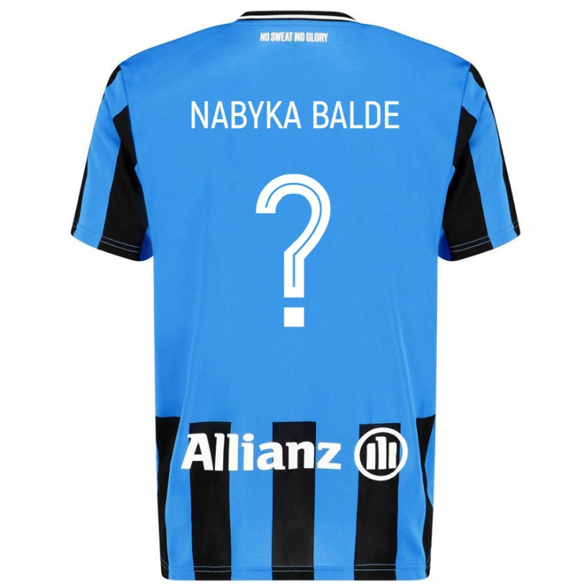 Danxen Kinderen Mamadou Nabyka Balde #0 Hemelsblauw Zwart Thuisshirt Thuistenue 2024/25 T-Shirt