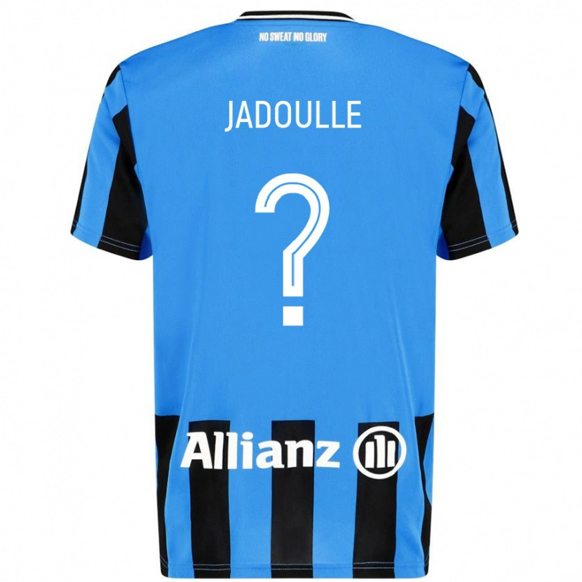 Danxen Kinderen Romane Jadoulle #0 Hemelsblauw Zwart Thuisshirt Thuistenue 2024/25 T-Shirt