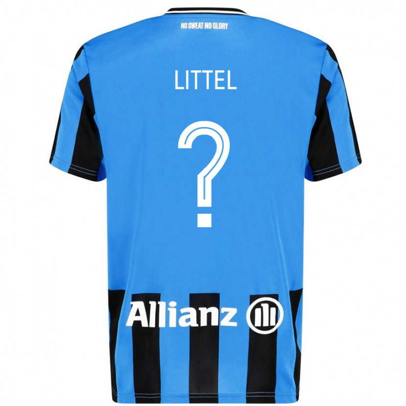 Danxen Kinderen Amy Littel #0 Hemelsblauw Zwart Thuisshirt Thuistenue 2024/25 T-Shirt