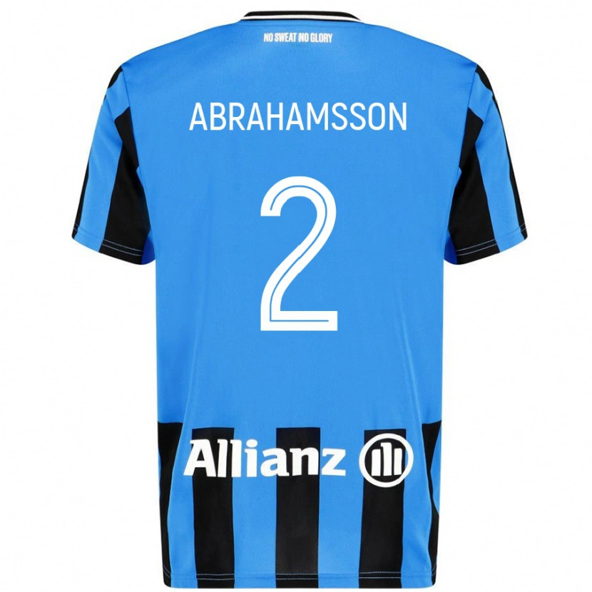 Danxen Kinderen Sejde Abrahamsson #2 Hemelsblauw Zwart Thuisshirt Thuistenue 2024/25 T-Shirt