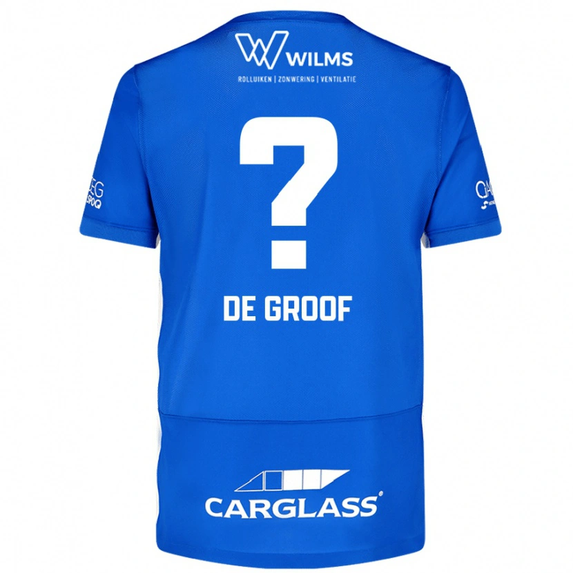 Danxen Kinderen Jens De Groof #0 Blauw Thuisshirt Thuistenue 2024/25 T-Shirt