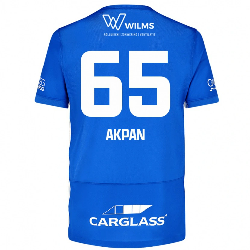 Danxen Kinderen Christian Akpan #65 Blauw Thuisshirt Thuistenue 2024/25 T-Shirt