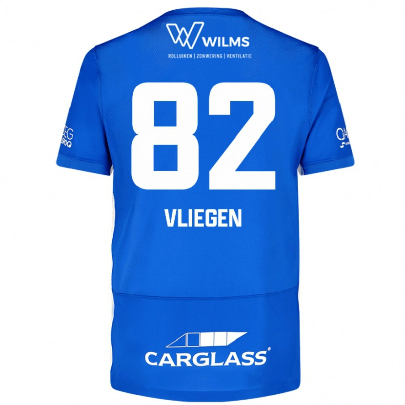 Danxen Kinderen Olivier Vliegen #82 Blauw Thuisshirt Thuistenue 2024/25 T-Shirt