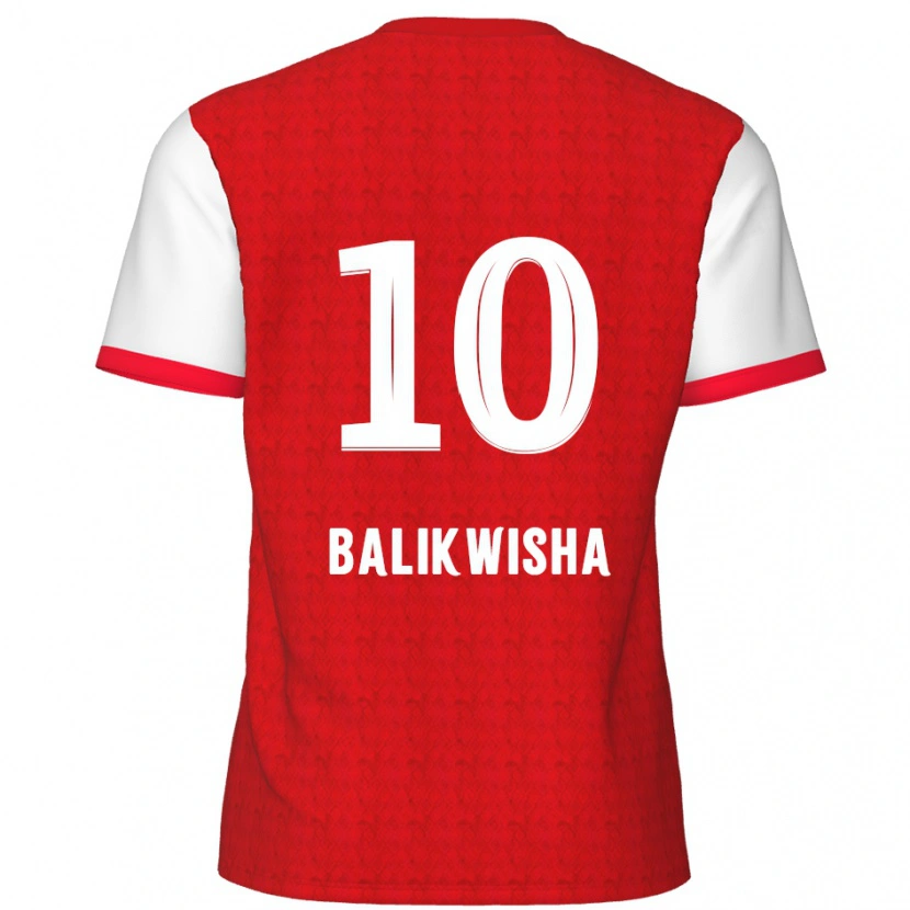 Danxen Kinderen Michel-Ange Balikwisha #10 Rood Wit Thuisshirt Thuistenue 2024/25 T-Shirt