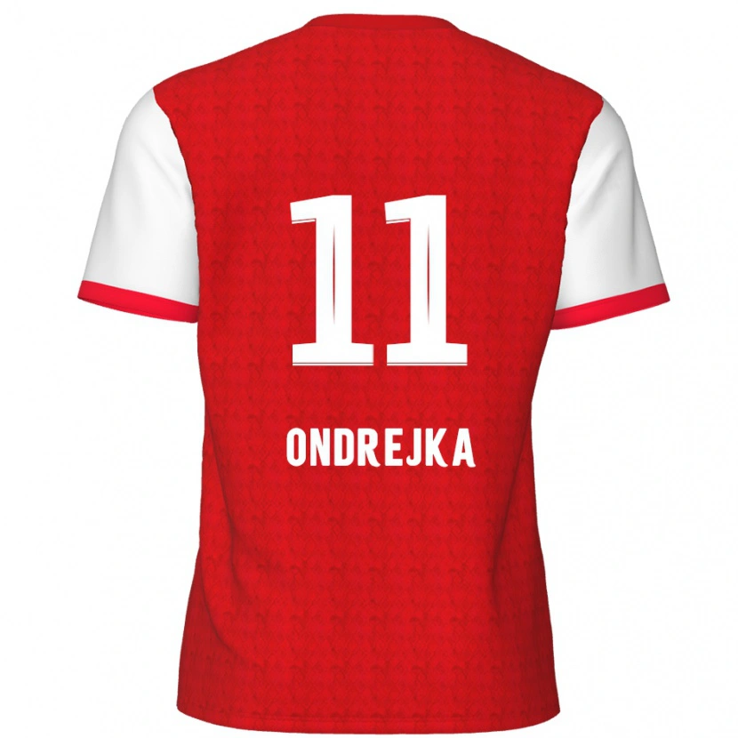 Danxen Kinderen Jacob Ondrejka #11 Rood Wit Thuisshirt Thuistenue 2024/25 T-Shirt